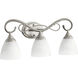Powell 3 Light 23 inch Classic Nickel Vanity Light Wall Light