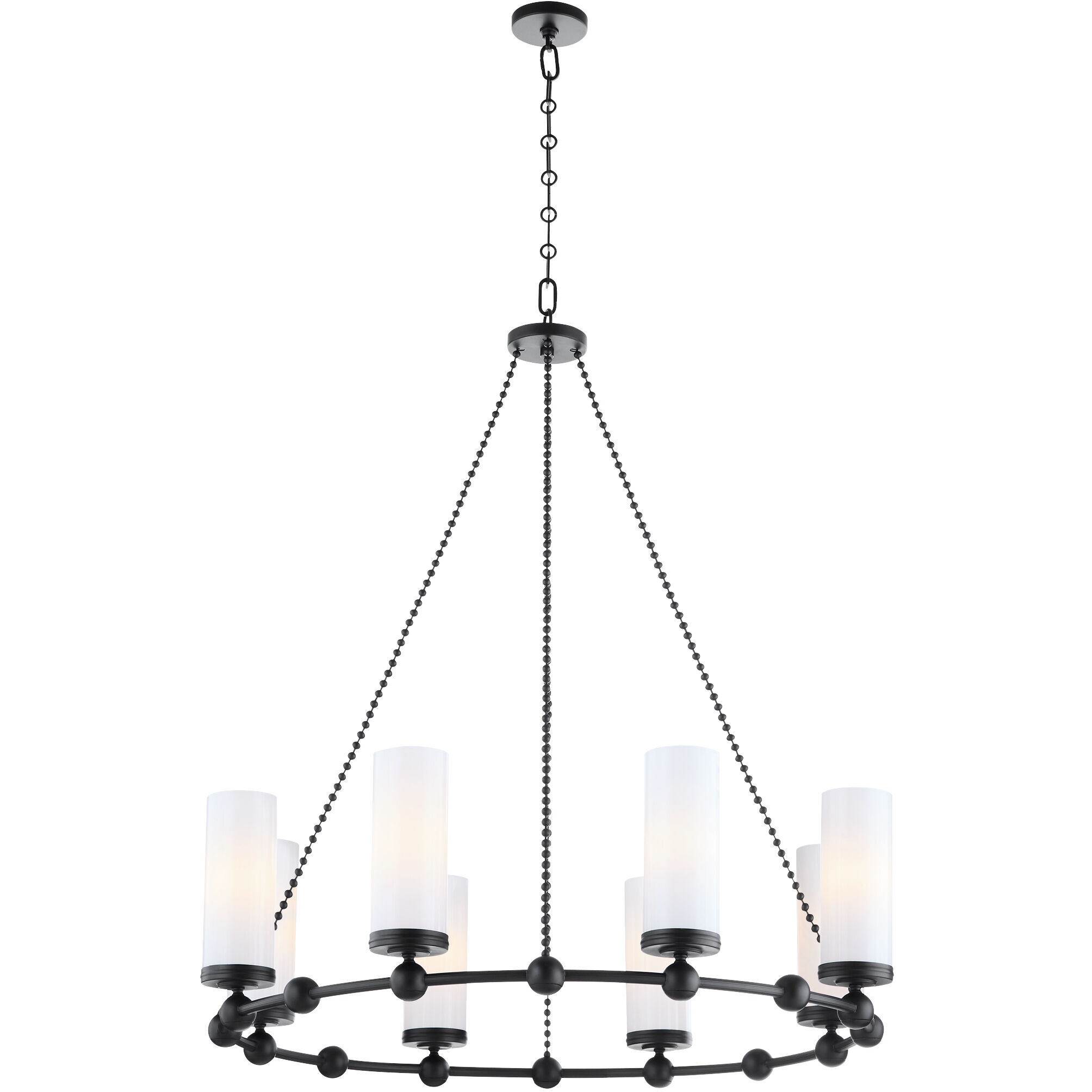 Lee Boulevard 8 Light 38 inch Matte Black Chandelier Ceiling Light