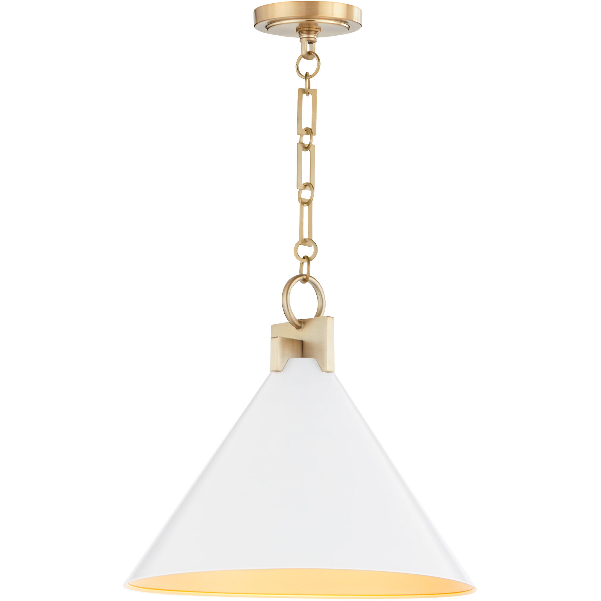 Jackson 1 Light 16 inch Studio White and Aged Brass Pendant Ceiling Light