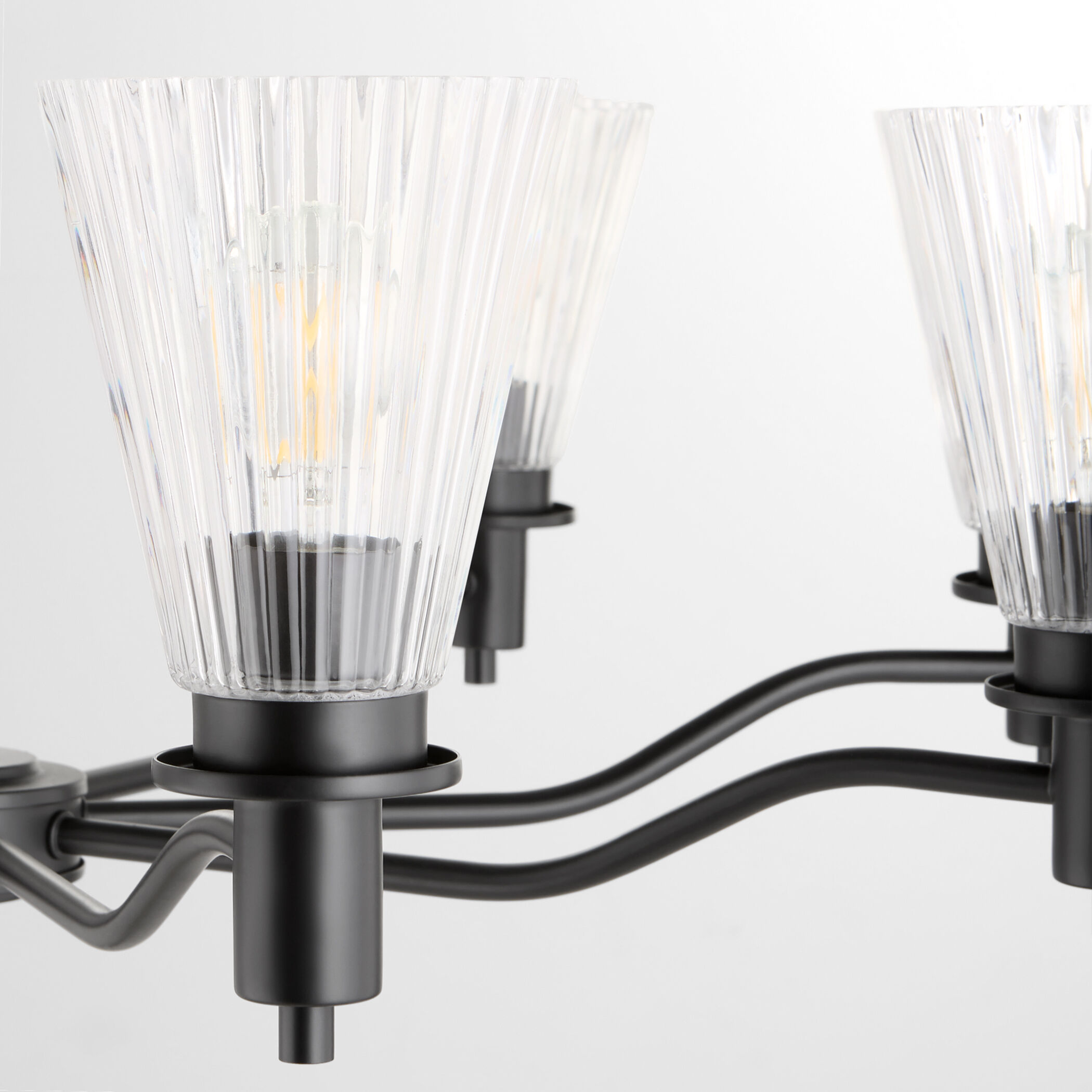 Lawton 8 Light 35 inch Matte Black Chandelier Ceiling Light