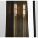 Rossi 2 Light 20 inch Matte Black with Aged Copper Outdoor Wall Lantern