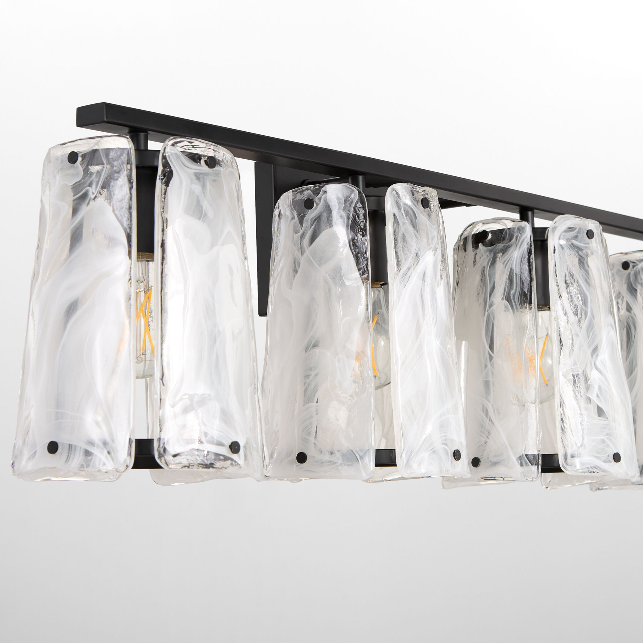 Prestige 4 Light 33 inch Matte Black Vanity Light Wall Light