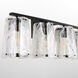 Prestige 4 Light 33 inch Matte Black Vanity Light Wall Light