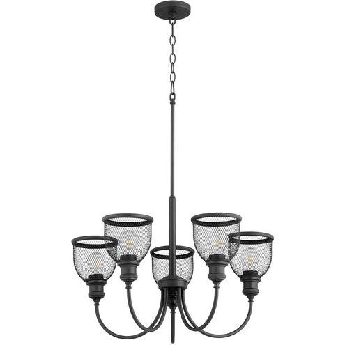 Omni 5 Light 26 inch Noir Chandelier Ceiling Light, Convertible