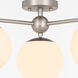 Jasper 3 Light 22 inch Satin Nickel Semi-Flush Mount Ceiling Light