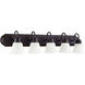 Fort Worth 5 Light 36 inch Old World Vanity Light Wall Light in Faux Alabaster
