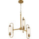 Whitmire 3 Light 24 inch Brushed Brass Chandelier Ceiling Light
