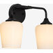 Raymond 16 inch Matte Black Wall Mount Wall Light in Opal