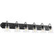 Fort Worth 6 Light 48 inch Noir Vanity Light Wall Light, Quorum Home