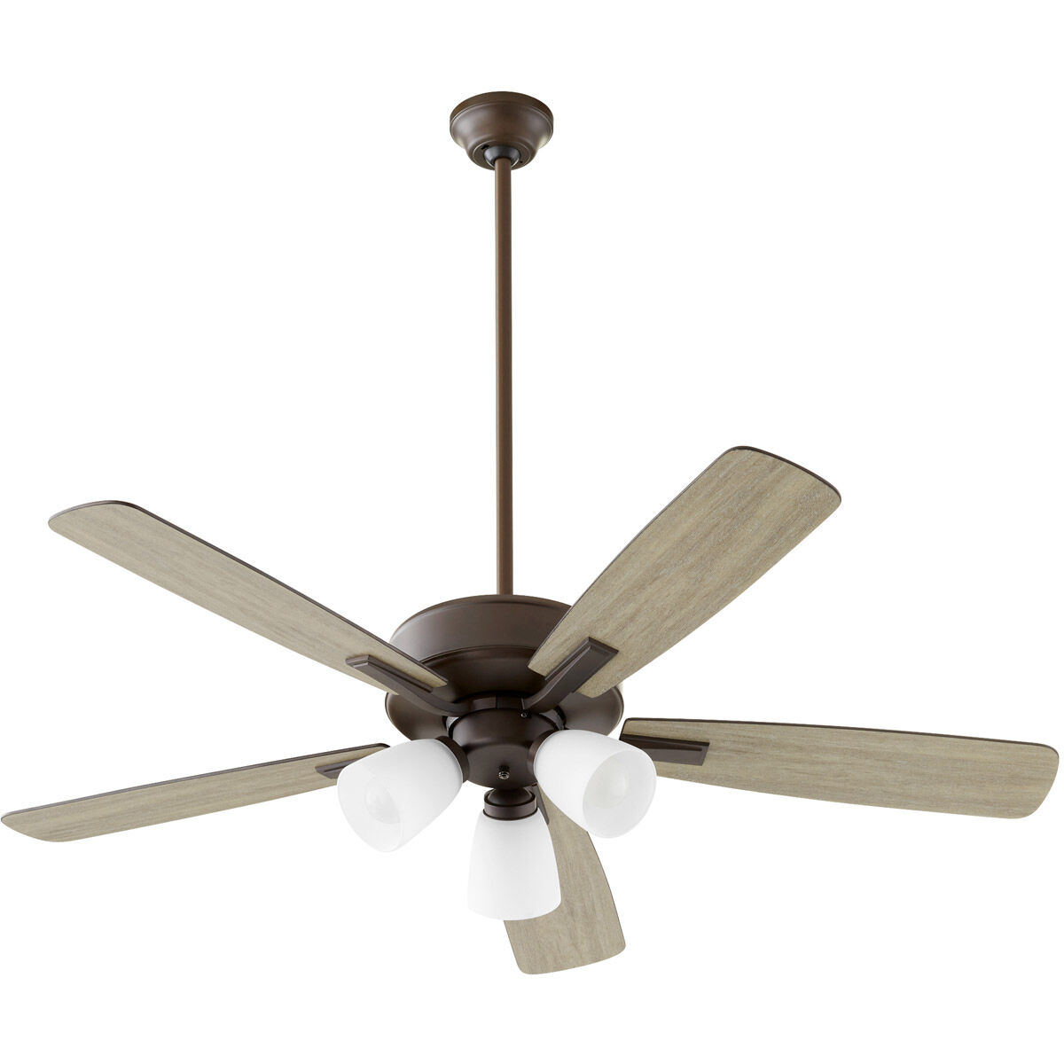 Ovation 52 inch Oiled Bronze with Oiled Bronze/Weathered Oak Blades Ceiling Fan