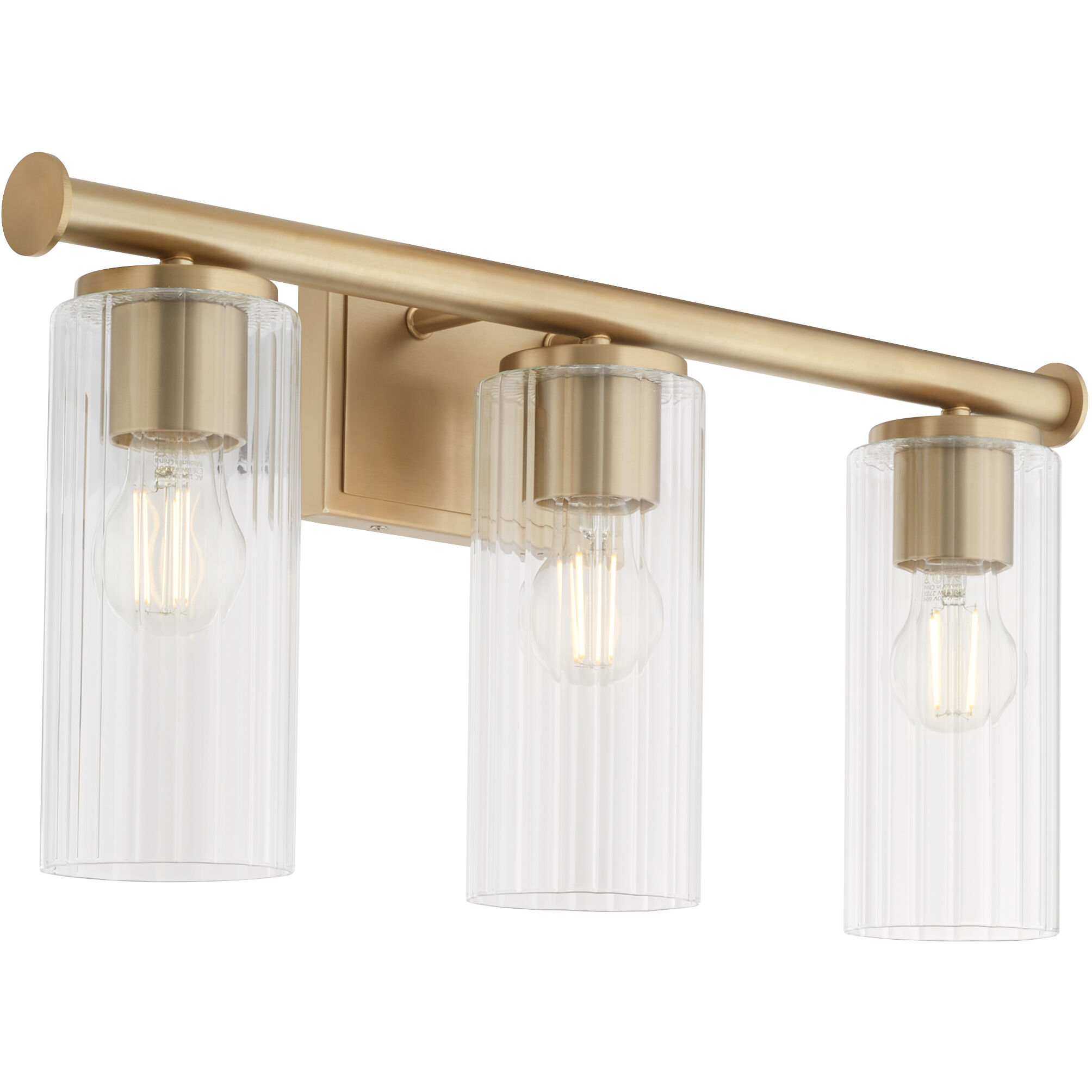 Mercier 3 Light 23.25 inch Aged Brass Vanity Light Wall Light
