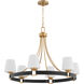 Hidalgo 6 Light 33.5 inch Aged Brass Chandelier Ceiling Light