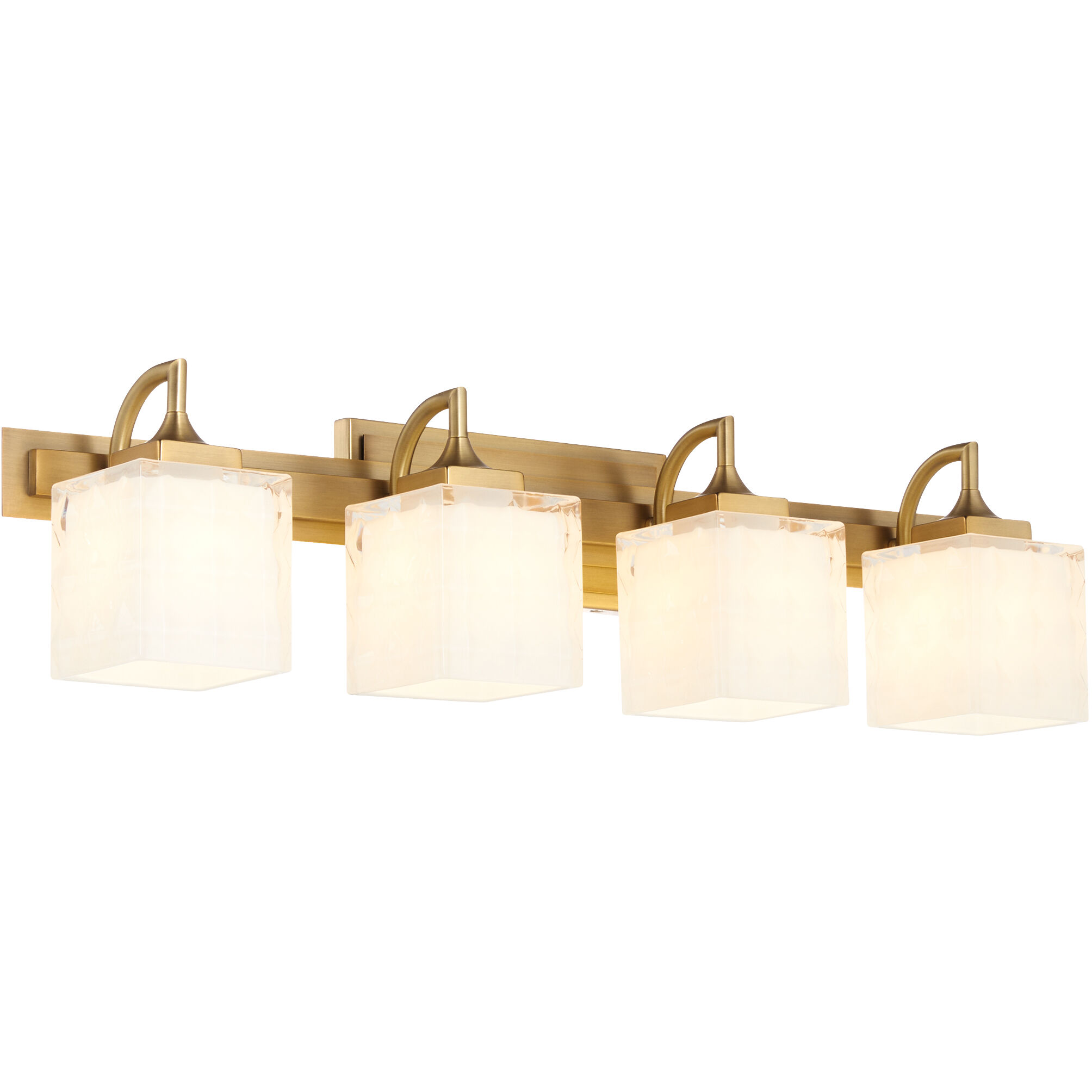 Diamonte 4 Light 30.25 inch Brushed Brass Vanity Light Wall Light