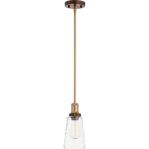 Sonar 1 Light 5 inch Aged Brass and Oiled Bronze Pendant Ceiling Light
