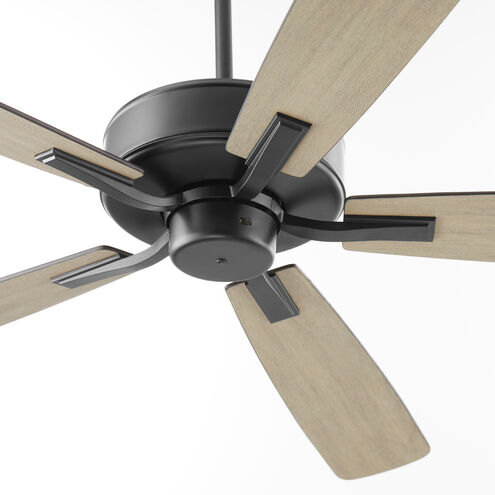 Ovation 60 inch Matte Black with Matte Black/Weathered Gray Blades Ceiling Fan