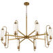 Whitmire 8 Light 44 inch Brushed Brass Chandelier Ceiling Light