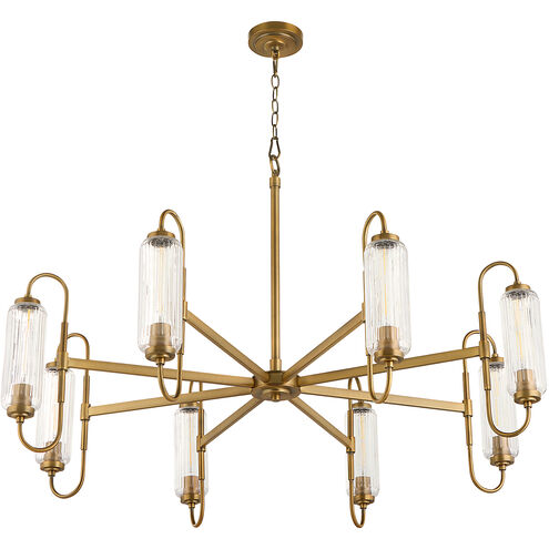 Whitmire 8 Light 44 inch Brushed Brass Chandelier Ceiling Light