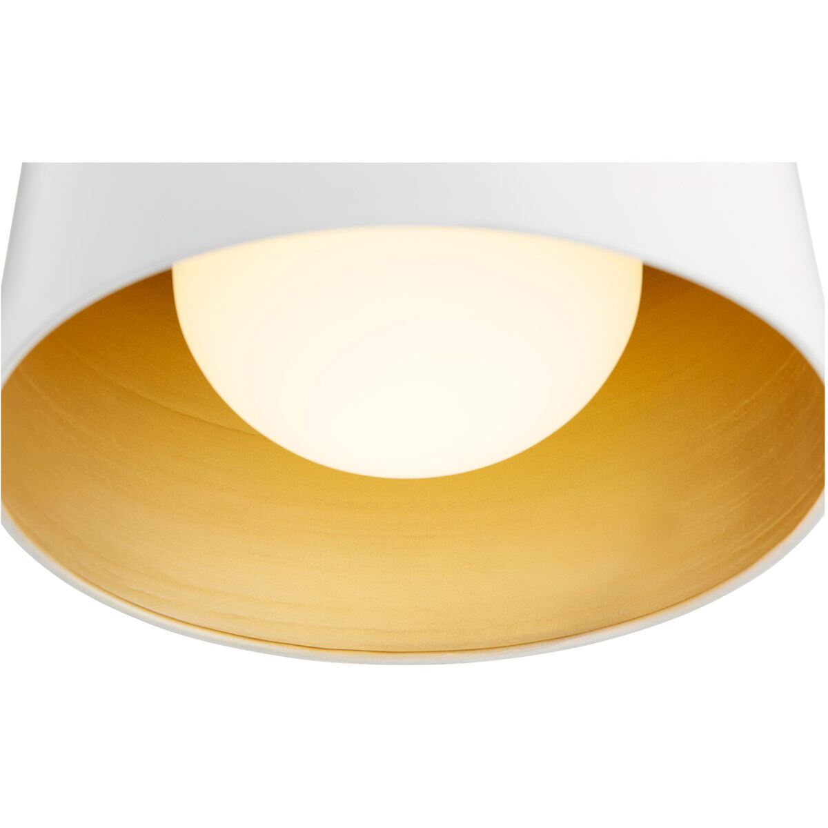 Trapeze 1 Light 11 inch Studio White Flush Mount Ceiling Light