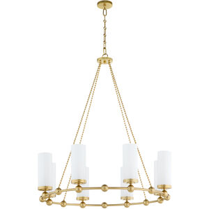 Lee Boulevard 8 Light 38 inch Aged Brass Chandelier Ceiling Light