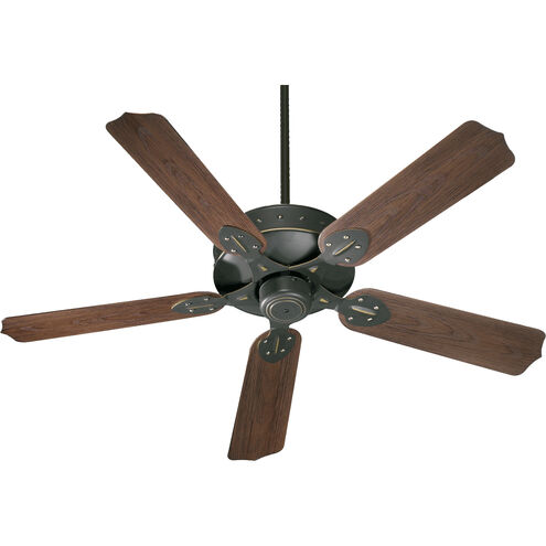 Hudson 52 inch Old World with Walnut Blades Outdoor Ceiling Fan