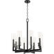 Harbin 8 Light 26 inch Noir Chandelier Ceiling Light