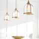 Banded Dome 1 Light 10 inch Aged Brass Mini Pendant Ceiling Light