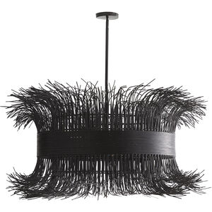 Filamento 6 Light 42 inch Black Chandelier Ceiling Light, Laura Kirar