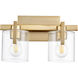 Fort Worth 2 Light 14 inch Aged Brass Vanity Light Wall Light