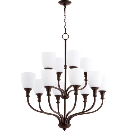 Richmond 12 Light 34 inch Oiled Bronze Chandelier Ceiling Light