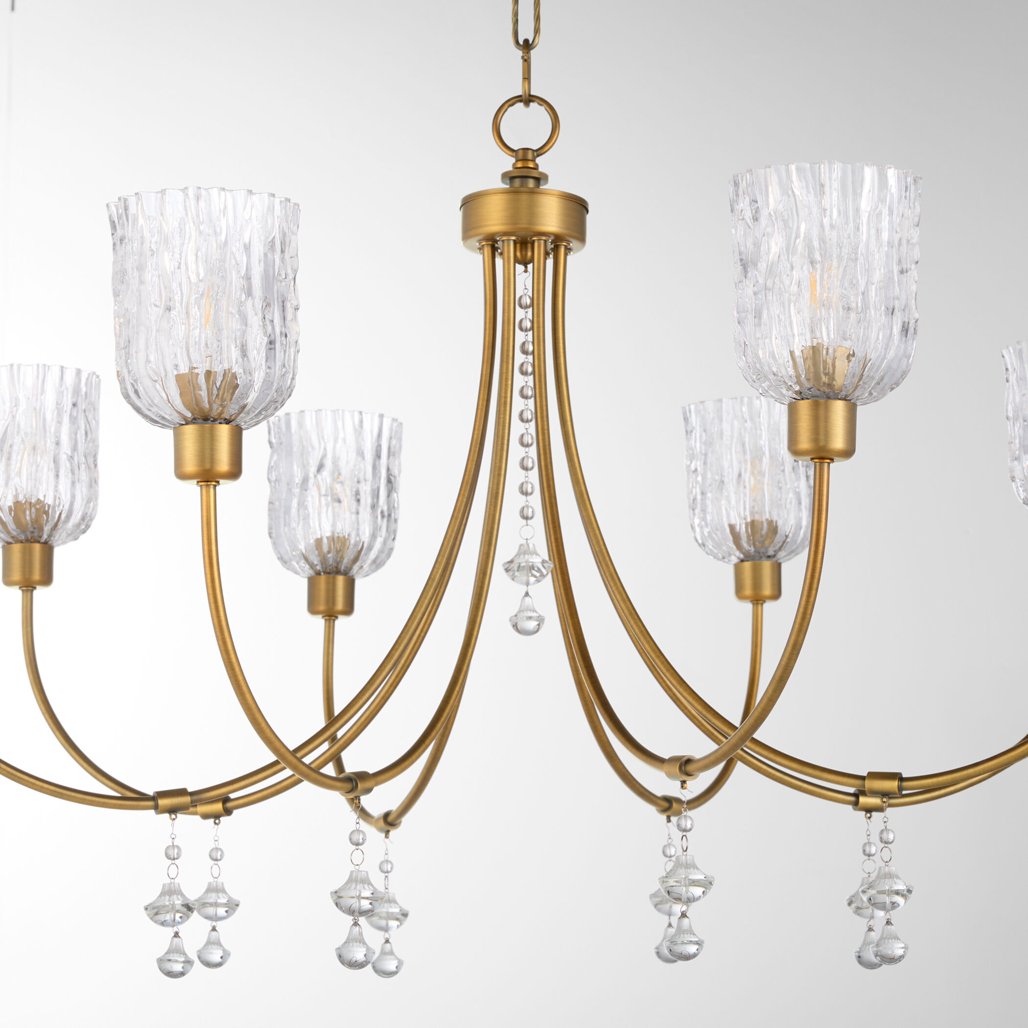 Meriam 8 Light 40 inch Brushed Brass Chandelier Ceiling Light