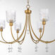 Meriam 8 Light 40 inch Brushed Brass Chandelier Ceiling Light