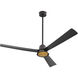 Esquire 58 inch Matte Black Patio Fan
