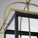 Moritz 4 Light 19 inch Matte Black with Aged Brass Lantern Pendant Ceiling Light