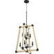 Alpine 8 Light 22 inch Noir with Driftwood Entry Pendant Ceiling Light