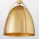 Jamie 1 Light 14.5 inch Aged Brass Pendant Ceiling Light