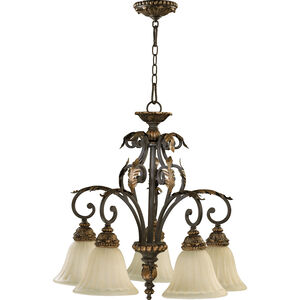 Rio Salado 5 Light 28 inch Toasted Sienna With Mystic Silver Dinette Chandelier Ceiling Light