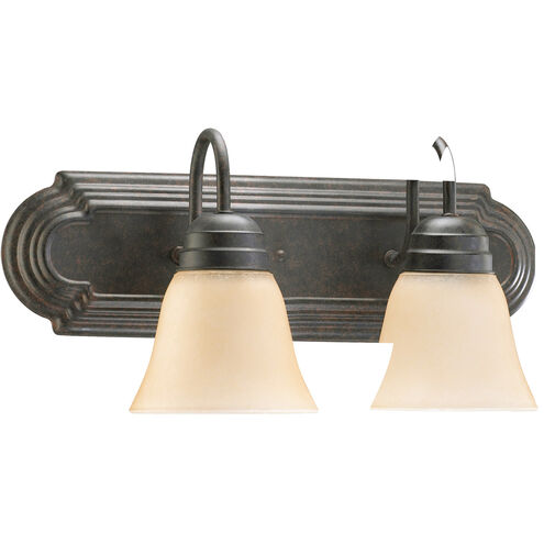 Fort Worth 2 Light 18 inch Toasted Sienna Vanity Light Wall Light