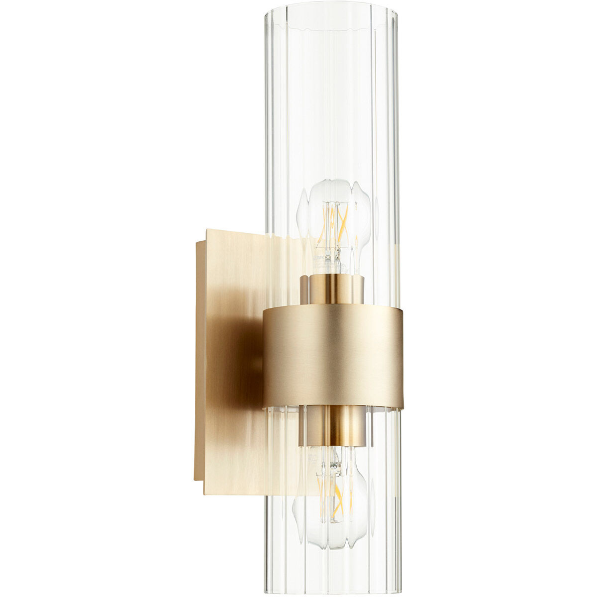 Brass two light wall sconce outlet