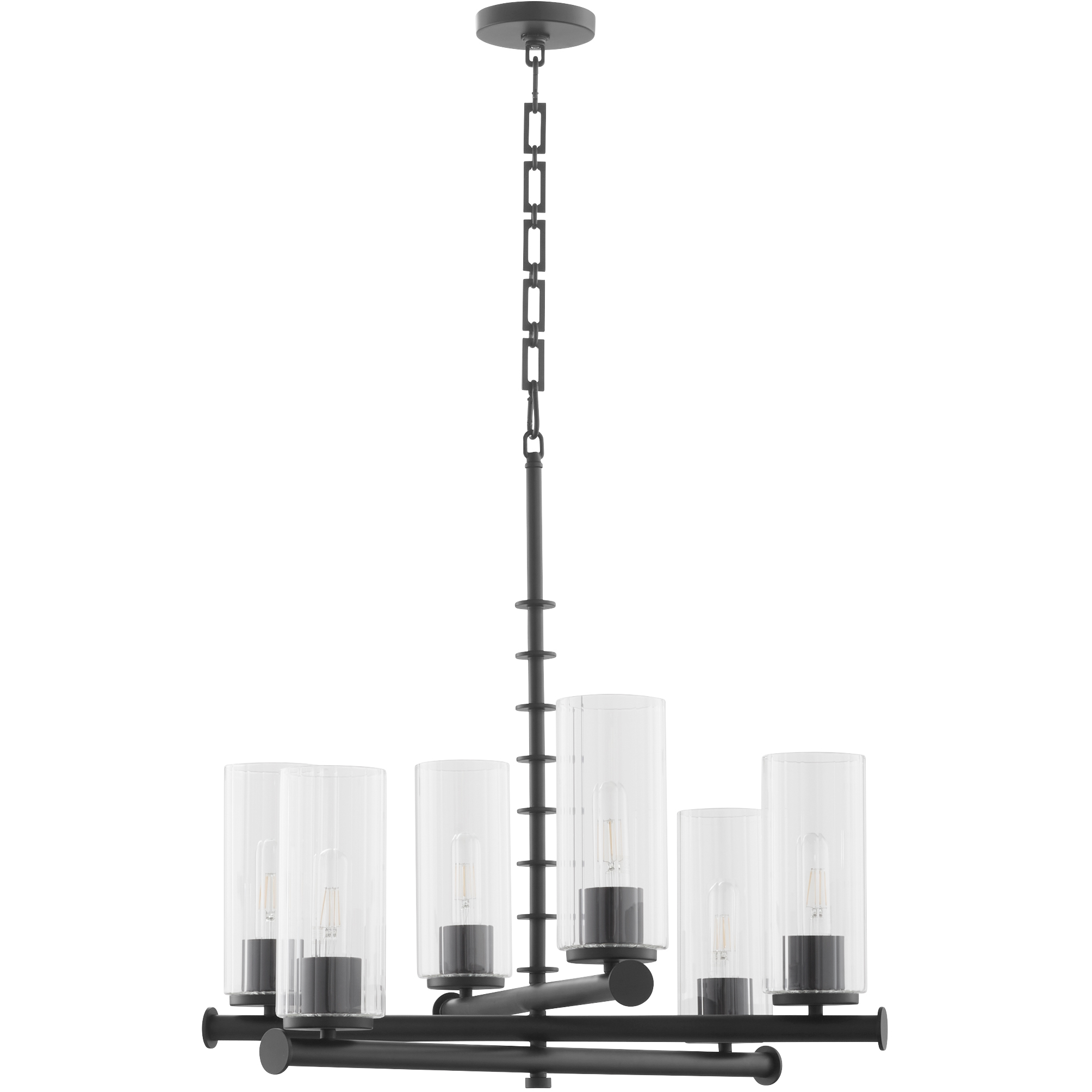 Mercier 6 Light 26 inch Matte Black Chandelier Ceiling Light