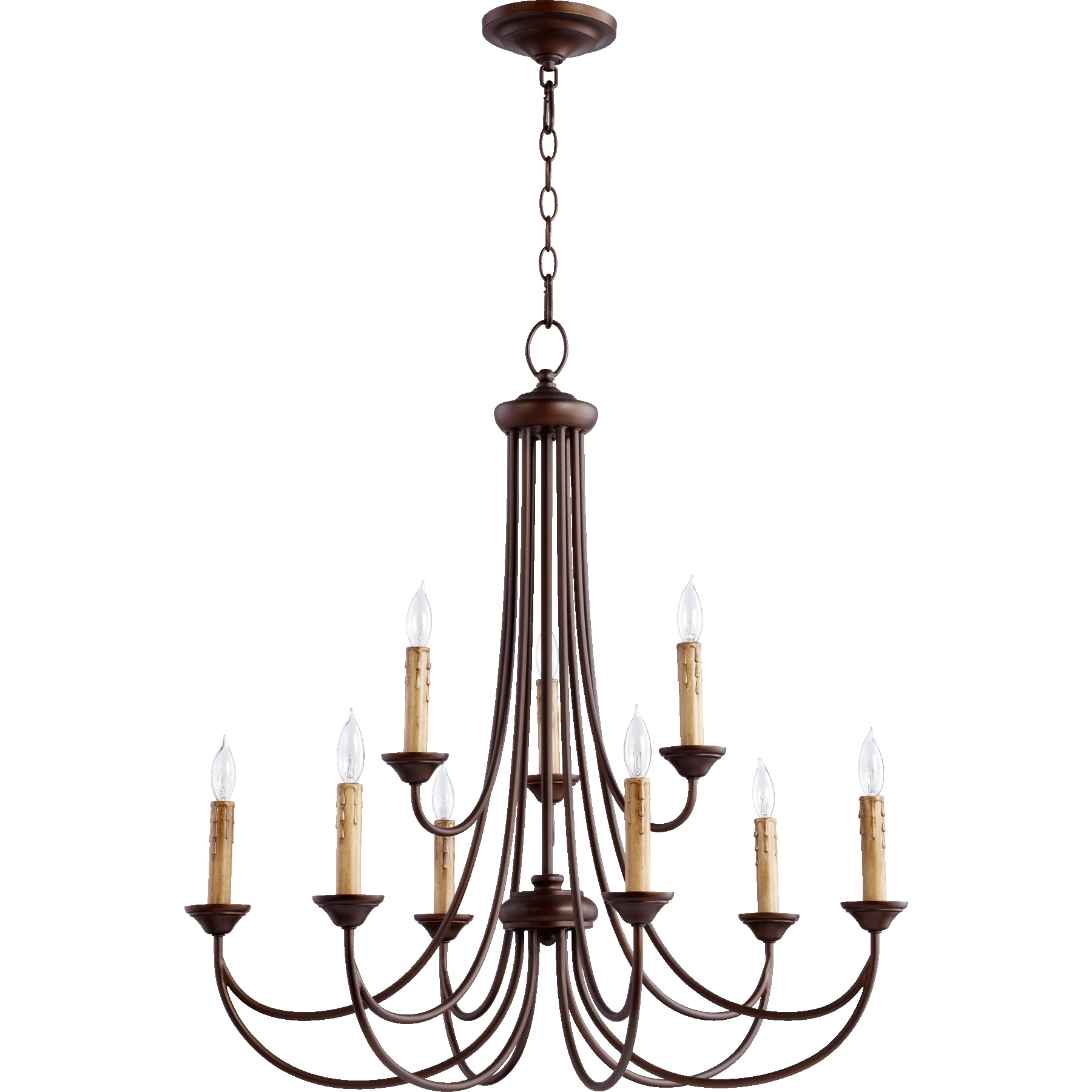 9 light bronze chandelier outlet