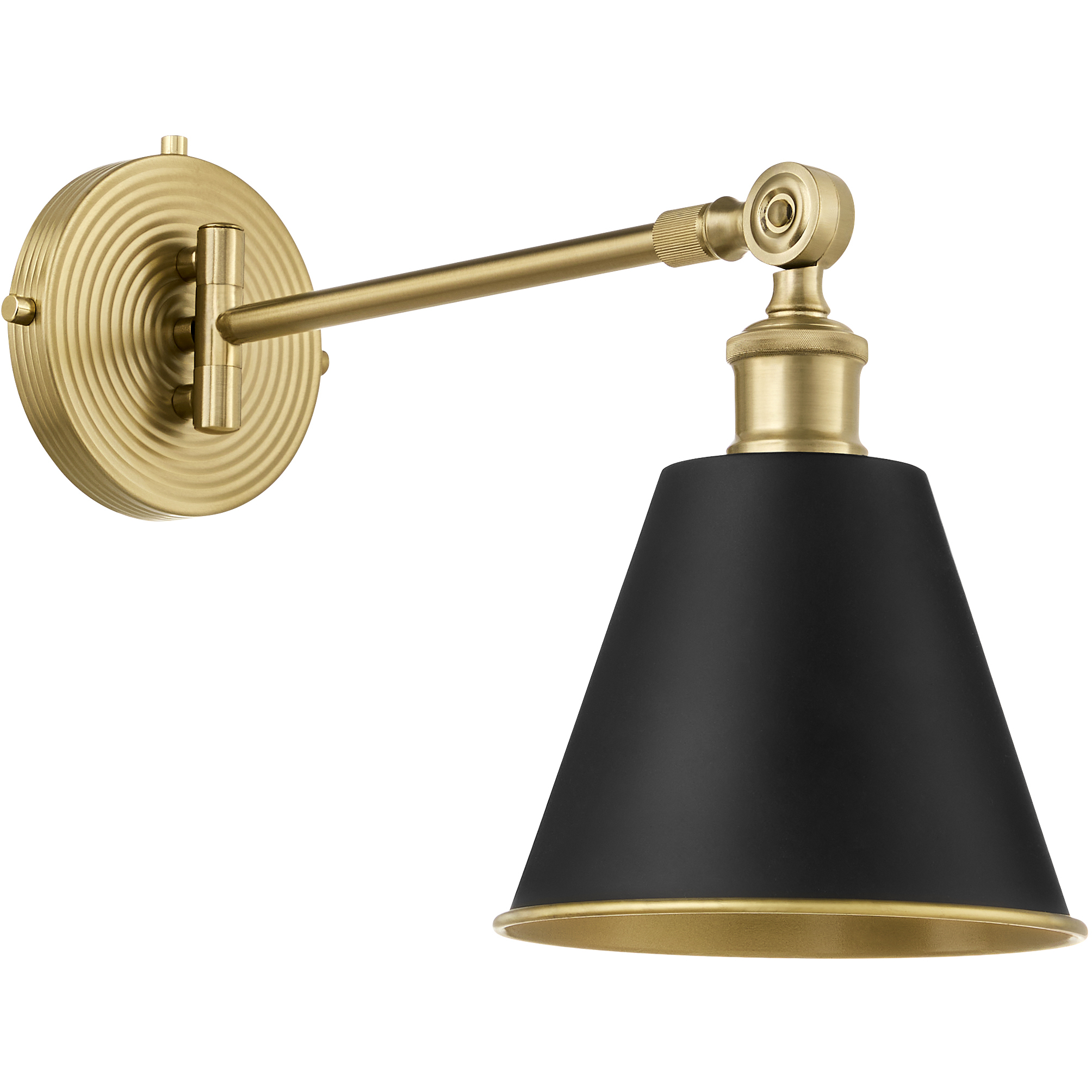 Bailey 1 Light 7.25 inch Matte Black and Aged Brass Wall Mount Wall Light