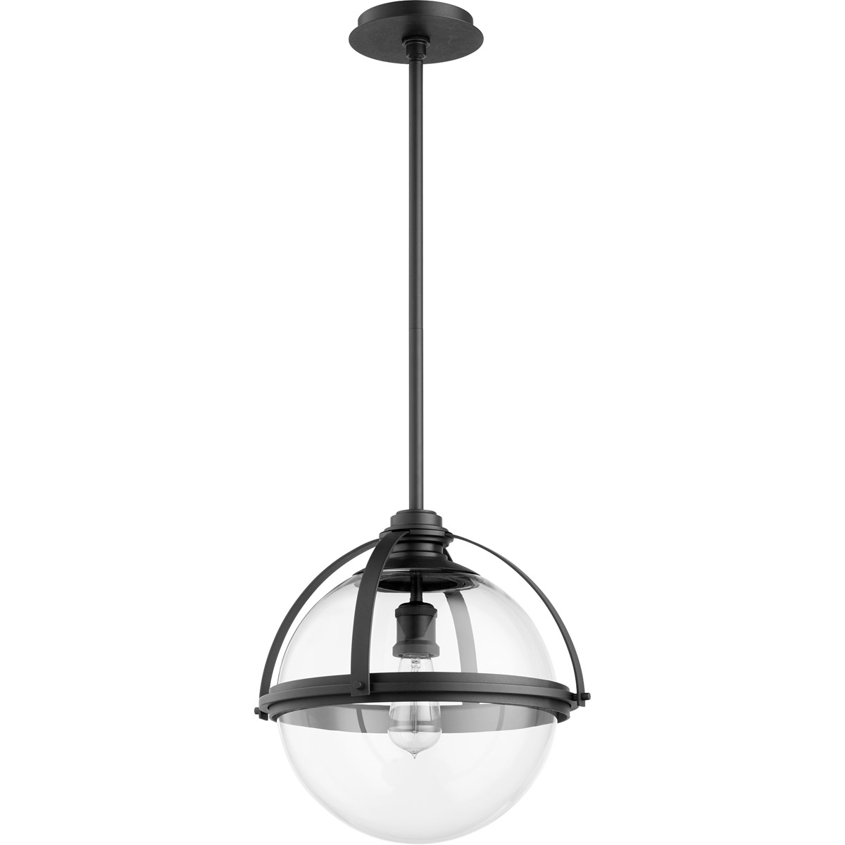 Meridian 1 Light 14.75 inch Noir Pendant Ceiling Light