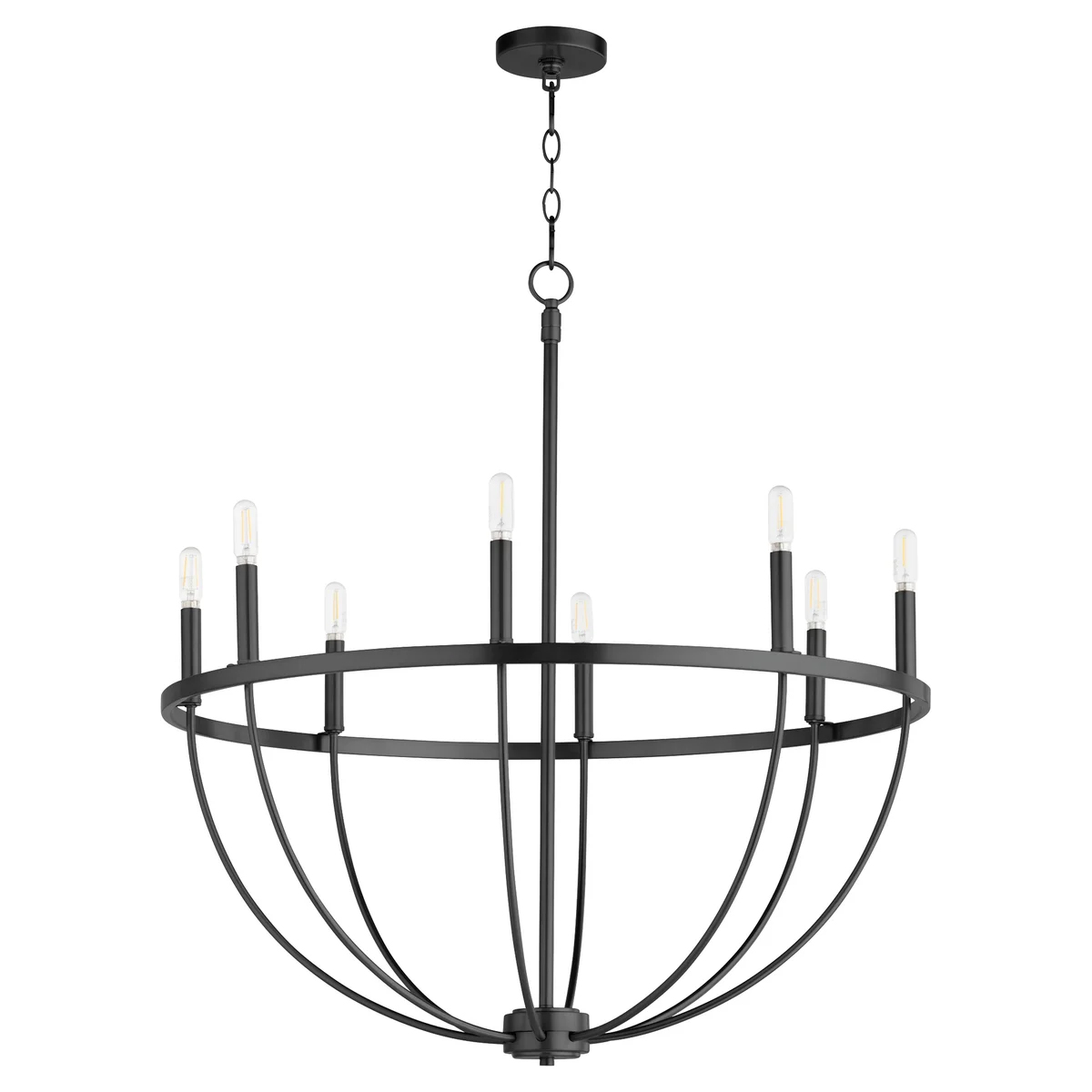 Tribute 8 Light 32 inch Matte Black Chandelier Ceiling Light