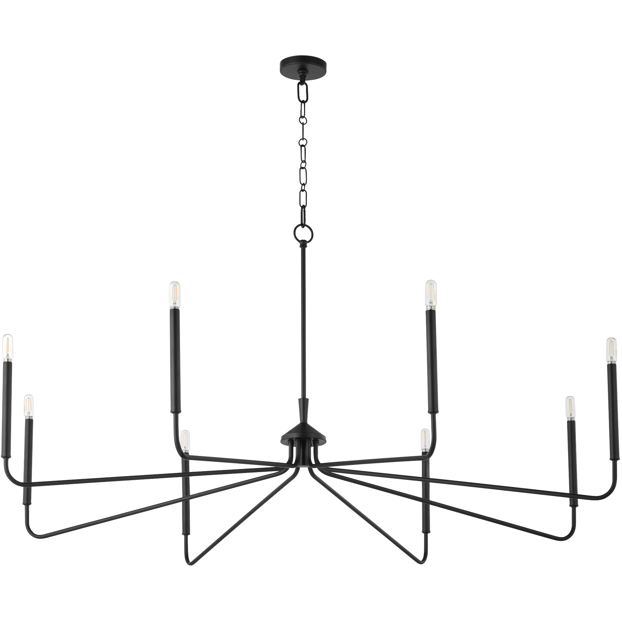 Providence 8 Light 60 inch Matte Black Chandelier Ceiling Light