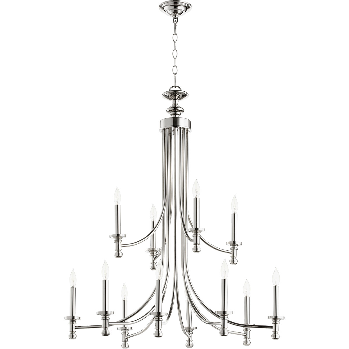 Rossington 12 Light 31.5 inch Polished Nickel Chandelier Ceiling Light