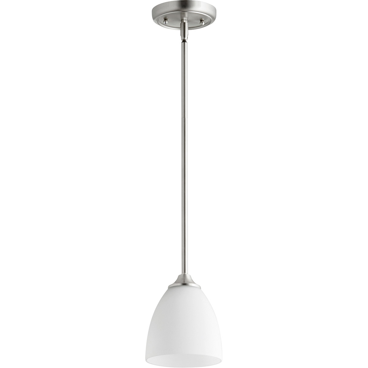 Jardin 1 Light 5.5 inch Satin Nickel Mini Pendant Ceiling Light in Satin Opal