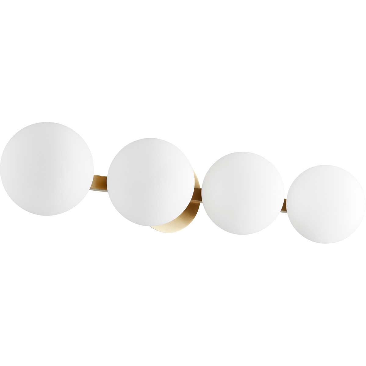 Globe 4 Light 29.75 inch Aged Brass Vanity Light Wall Light