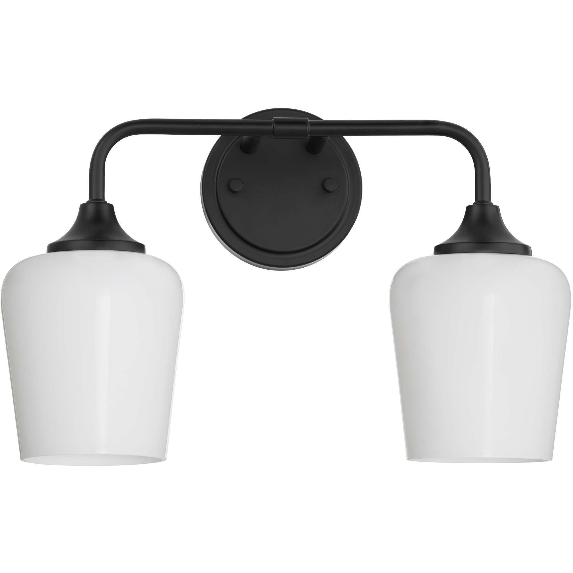 Raymond 16 inch Matte Black Wall Mount Wall Light in Opal