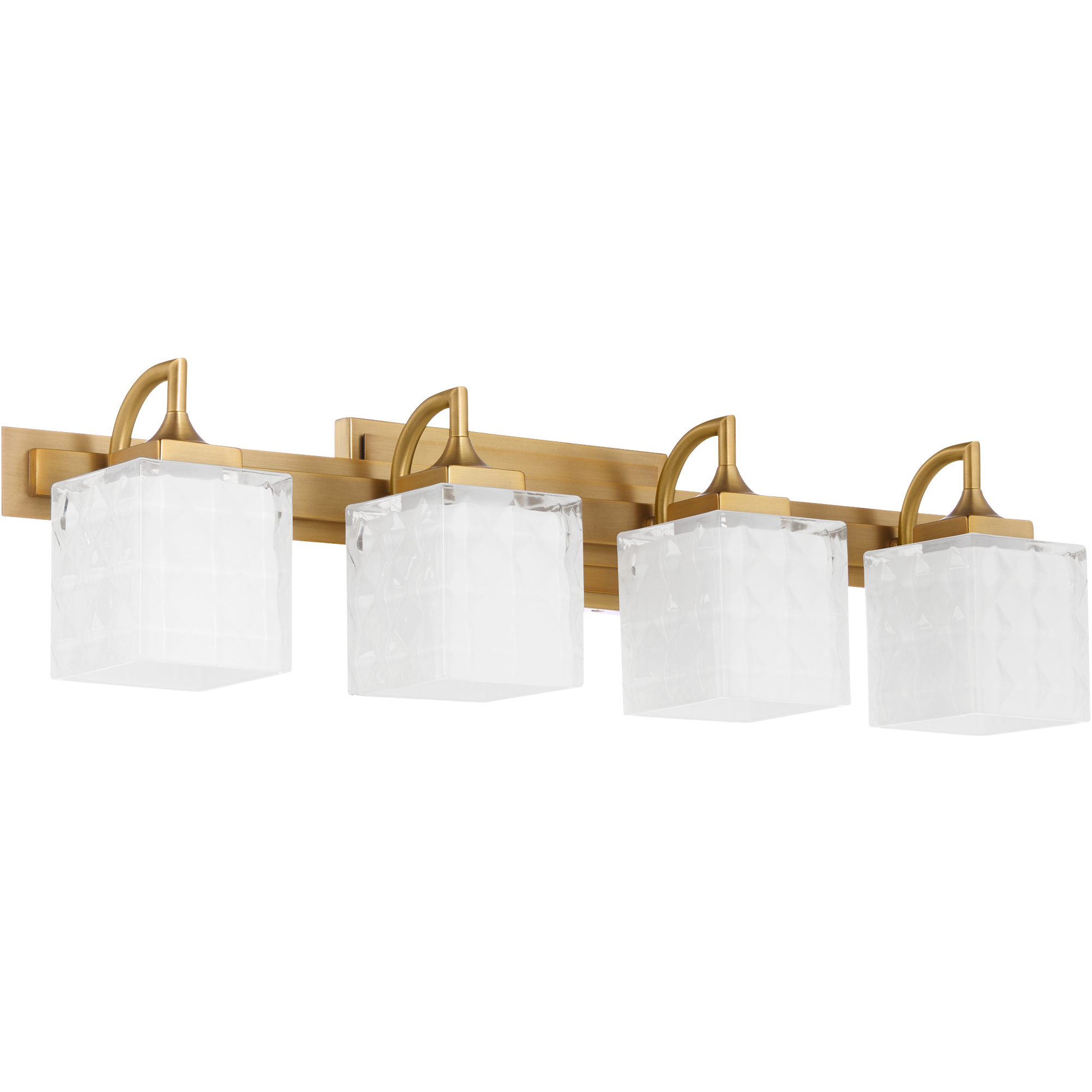 Diamonte 4 Light 30.25 inch Brushed Brass Vanity Light Wall Light