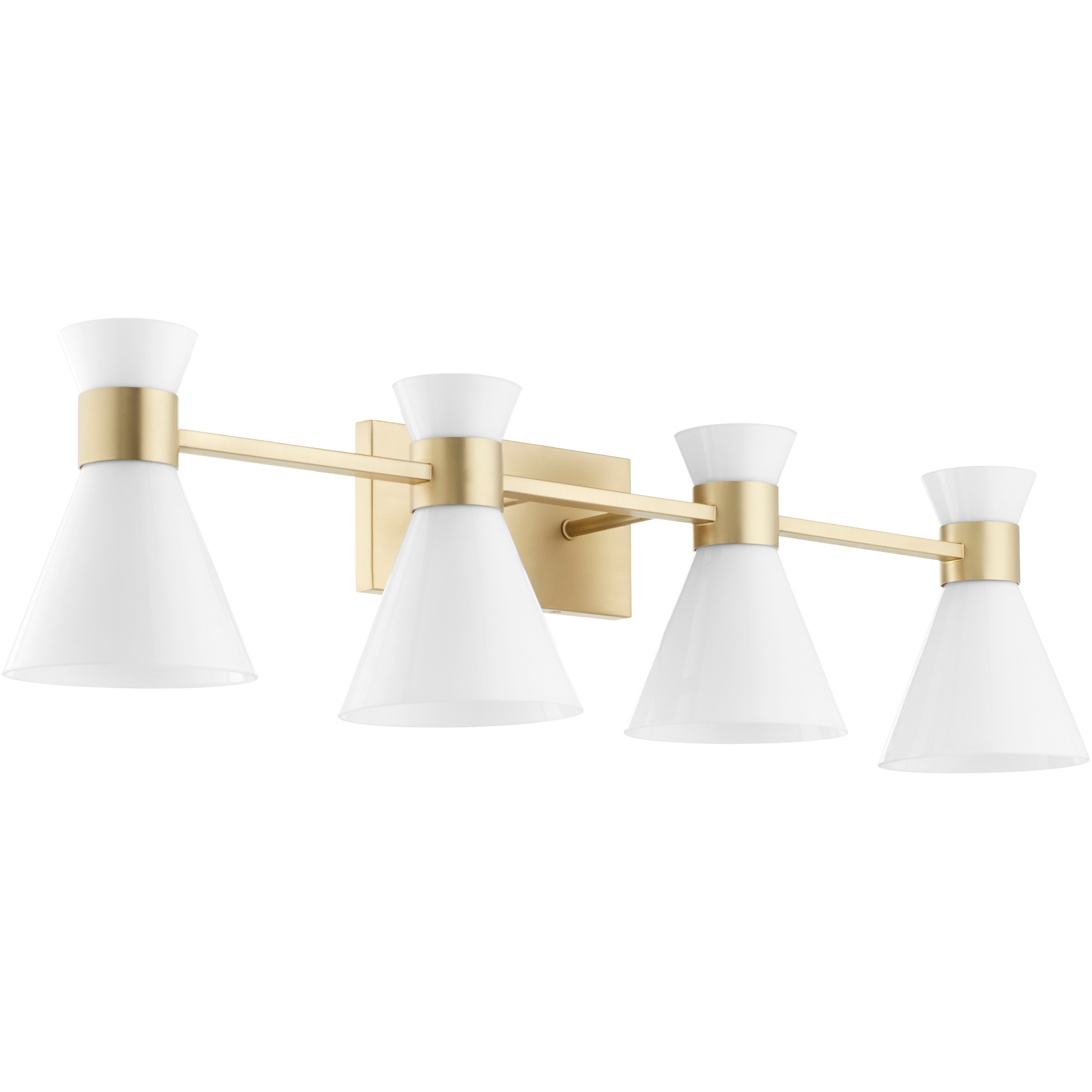 Beldar 4 Light 38 inch Aged Brass Vanity Light Wall Light